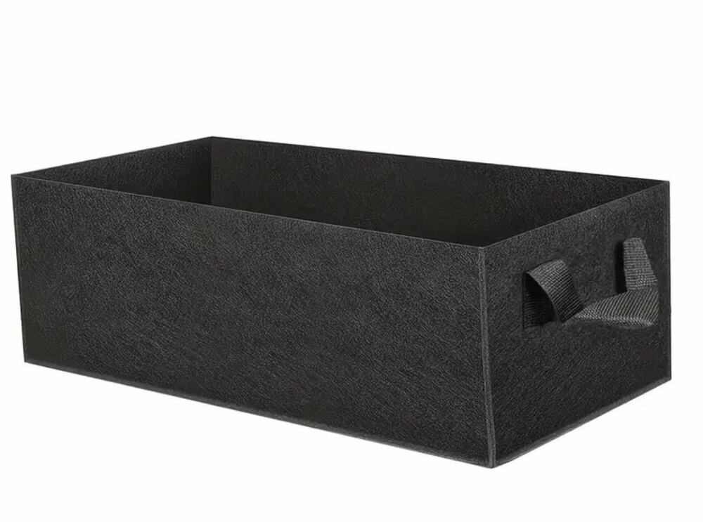 Cloth Fabric Planter Box Bag9.5 Gallon 23.6x11.8x7.9 Black 2 Handle Pot Insert